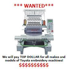 We buy used Toyota machines!