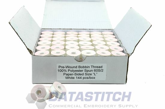 Picture of White Paper Sided Bobbins