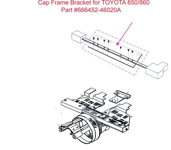 Picture of Cap Frame Bracket for Toyota Embroidery Machine AD850/860 part#666452-46020A