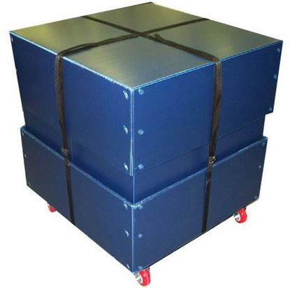 Picture of blue box shipping container